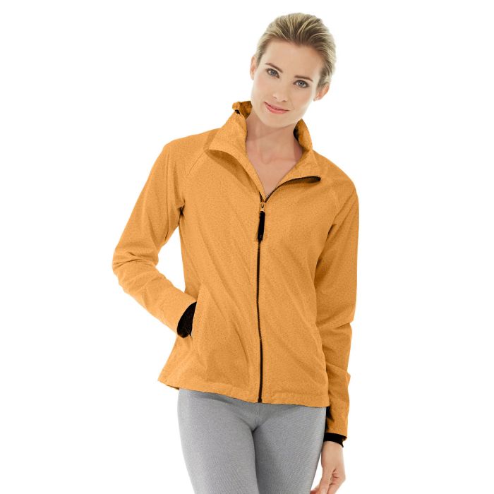 Ingrid Running Jacket, orange, lightweight full-zip jacket
