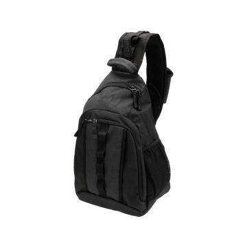 Zwarte Strive Shoulder Pack canvas schoudertas met verstelbare band