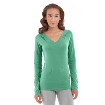 Eos V-Neck Hoodie-XS-Green