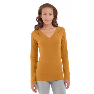 Eos V-Neck Hoodie-XS-Orange